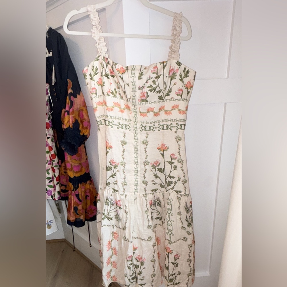 Floral Print Strapless Dress